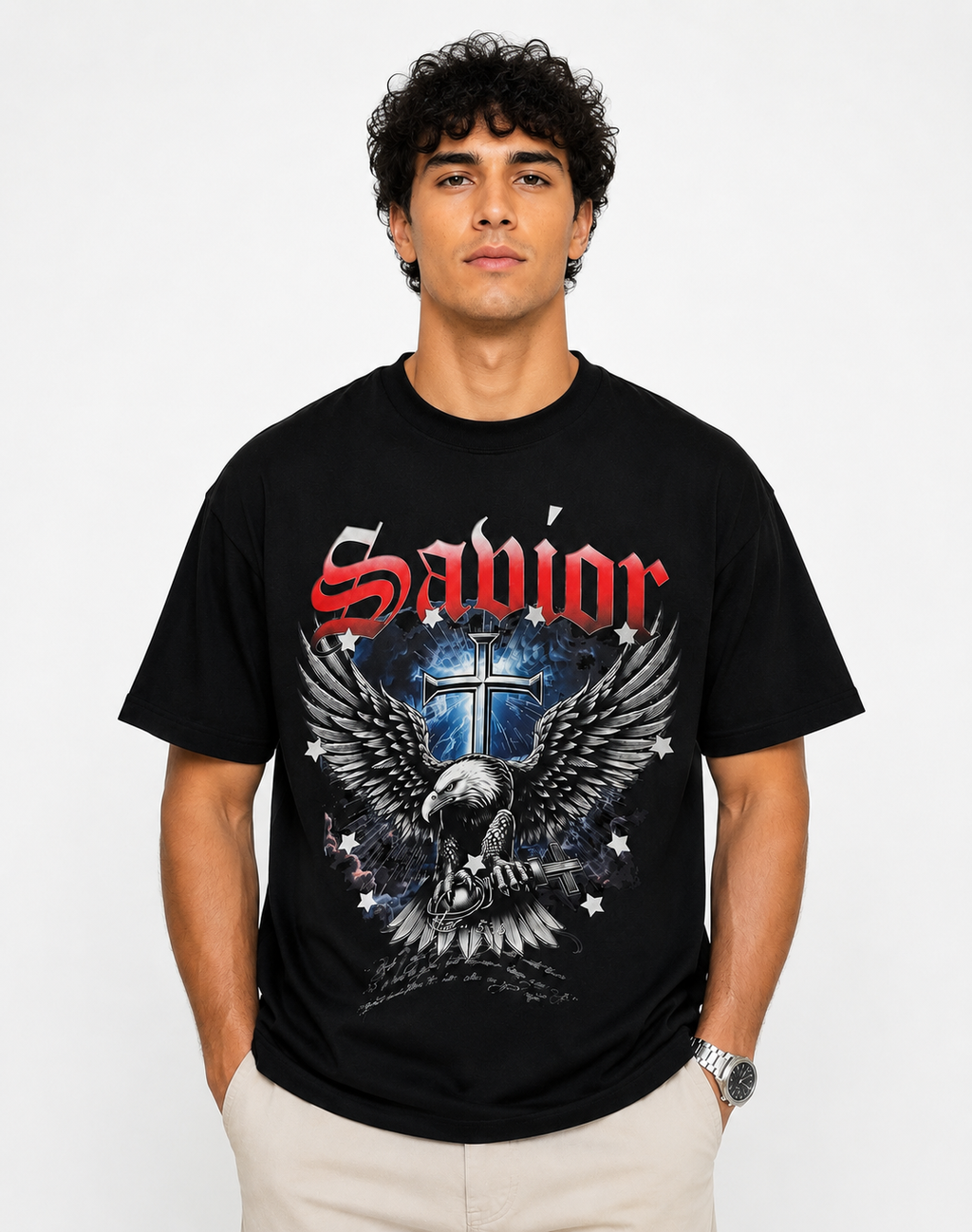 Sabior Eagle Cross Graphic Tee