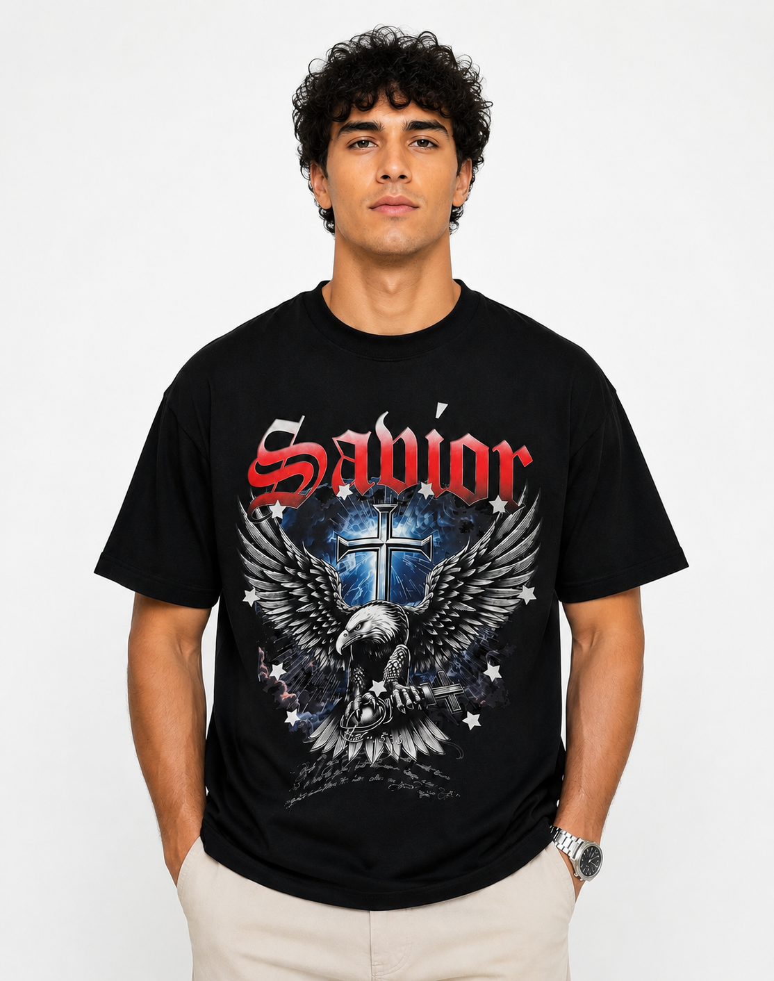 Sabior Eagle Cross Graphic Tee