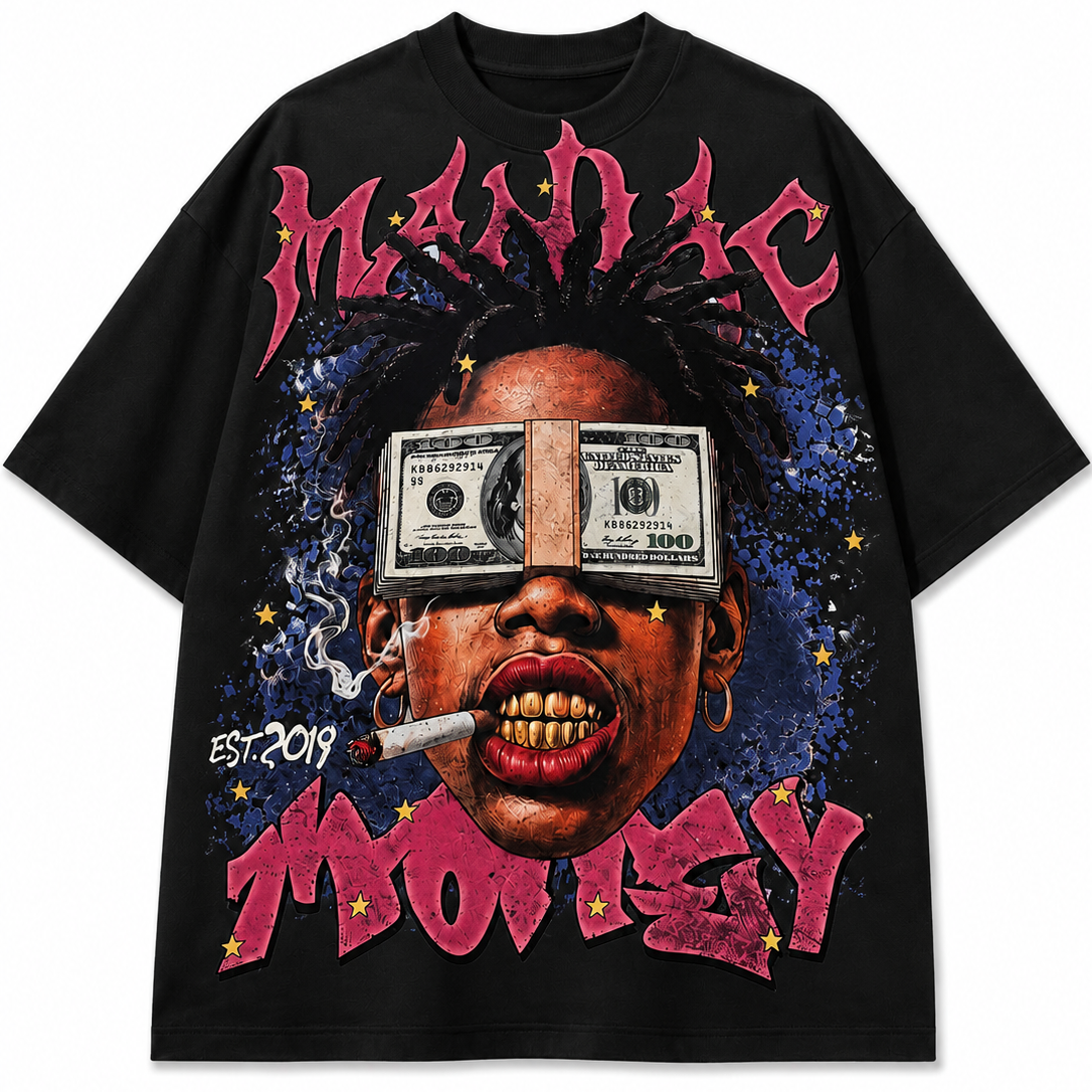 KANDER "Made Money" Oversized Tee Black