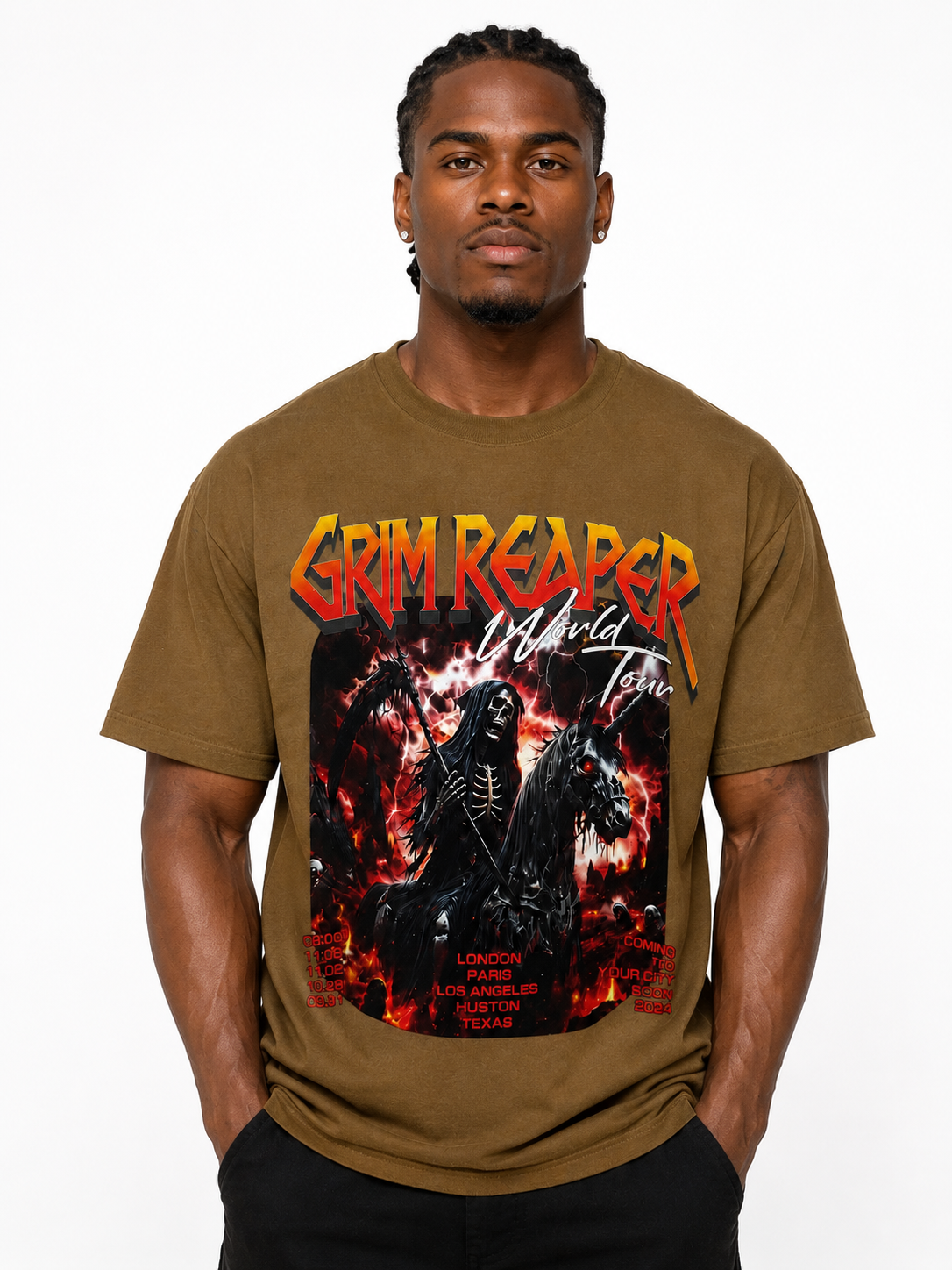 Grim Reaper World Tour Oversized Graphic Tee